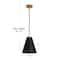 Hello Honey® Robert Stevenson Lighting Beckett Black & Brushed Gold Metal Ceiling Light with Shade